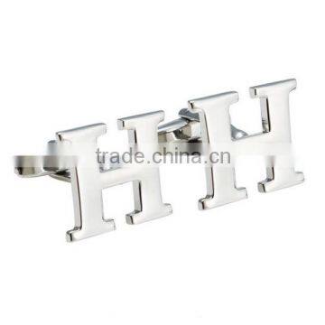 Wholesale High Polish Stainless Steel Letter Cufflink For Suit Shirts Made In China