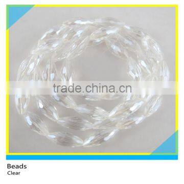 18*8 mm Clear Faceted Crystal Strands Beads Wholesale Loose Oval Shape Glass Beads