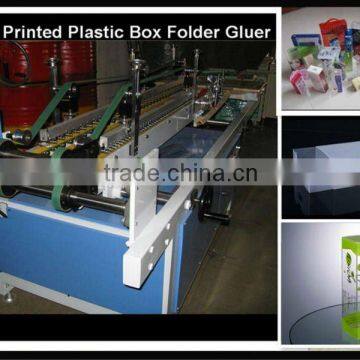 PET PVC PP Plastic Box Folder Gluer Machine