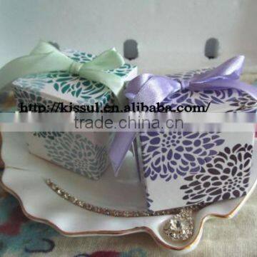 Wedding Decoration Favor box with pattern Square paper box