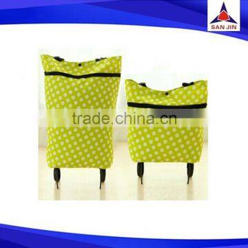 600D+PVC Oxford Fabric Foldable Shopping Trolley Bag With Wheels photo-3