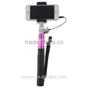 2016 Innovative Wired Control Selfie Stick With Colorful Cable for Smartphone photo-3