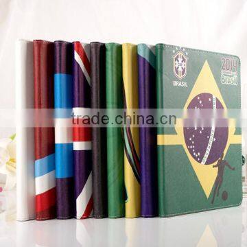 2014 PU Leather Brazilian World Cup Case for iPad 2/3/4 Air MINI Leather Case