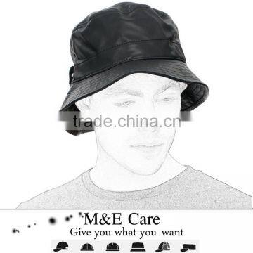 cheap fashion leather plain bucket hat wholesale