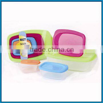 Plastic 4pc food storage boxes