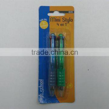 4 color mini ballpoint plastic telescopic mini ball pen