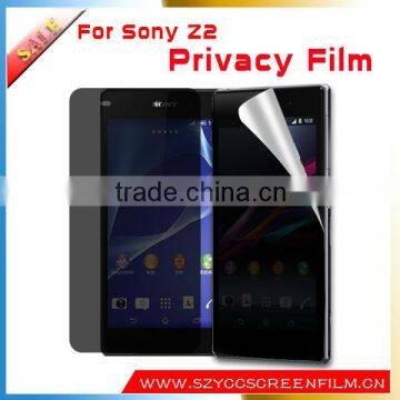 New Arrival For Sony Xperia Z2 Privacy Screen Guard with Cheap Price