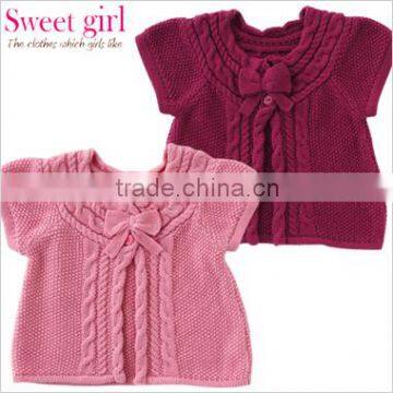japanese wholesale product high quality children garments fashion cute kids clothes infant baby wear knitted cardigan for girls
