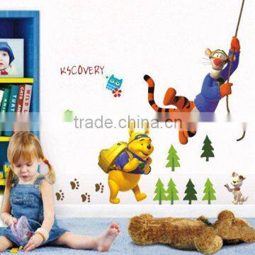 Cartoon Animals Pooh tree vinyl wall stickers for kids rooms boys girls home decor child sticker wall art decals home decoration