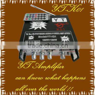 mini power amplifier USB/SD/TF card +MP3 reader amplifier YT-K01/remote control