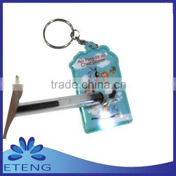 pvc led flashlight with key chain