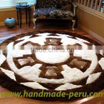Round Alpaca Rug