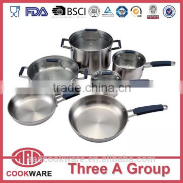 DW 10pcs silicone handle cookware induction cooker