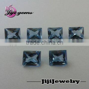 shining artificial gems rectangle cut blue spinel gems