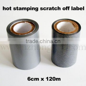 hot stamping scratch off label