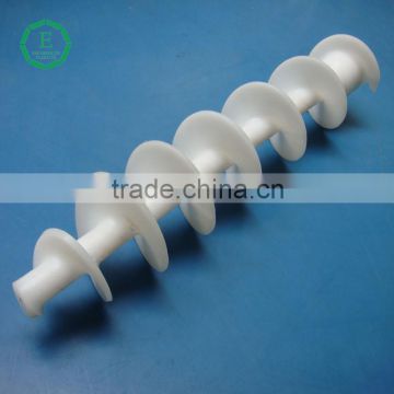 Professional manufacture plastic uhmwpe conveyor screw CNC machined transporting screw