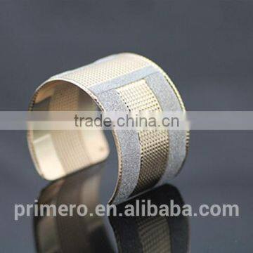 Fashion Cuff Bangles Exaggerated Gold Color With Matte Bracelets New Jewerly photo-4