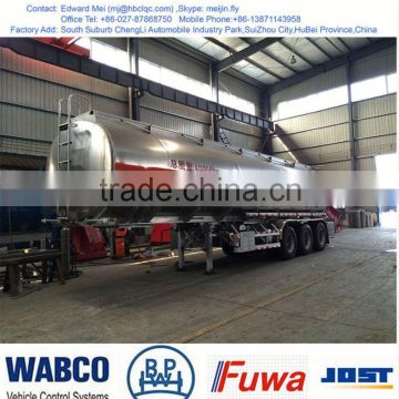 aluminum fuel tank trailer 4 cbm, fuel tanker semi truck