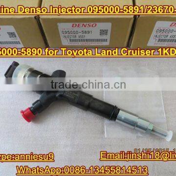 DENSO Genuine & New Common Rail Injector 095000-5891/ 095000-5890/23670-30080 for Toyota Land Cruiser 1KD-FTV