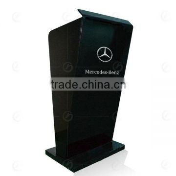 YZ-006 high quality customized black color acrylic lectern, acrylic podium church pulpit