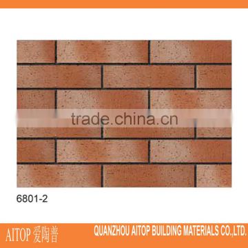 Red color gradient terracotta wholesale natural clinker tile