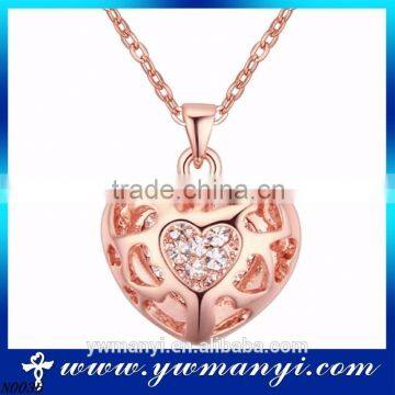 The New 2016 Large Wholesale Hot Sale Summer heart crystal natural gemstone necklace wholesale jewelry N0036