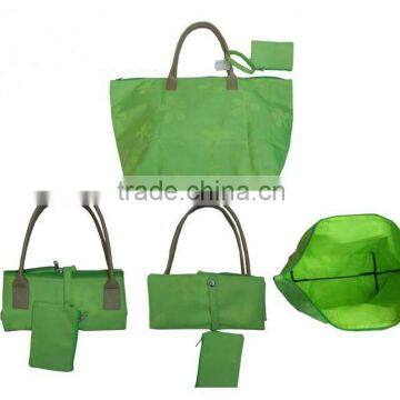 420D Polyester Promotional Folding Bag with Zipper