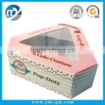 Hot Sale Cardboard Triangle Cake Box with PVC Window                        
                                                Quality Choice