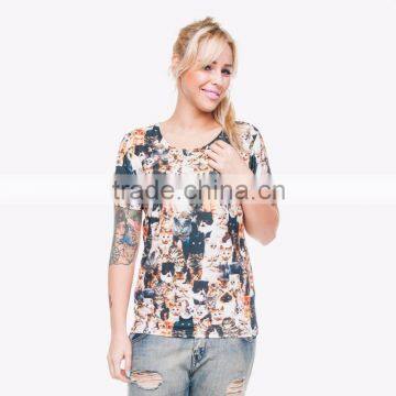 Popular Different Color Cotton Digital Print 3D Print Custom Fashion Man T-shirt photo-3