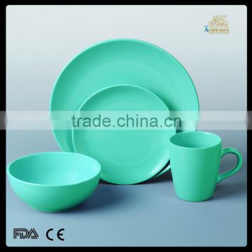 2016 16pcs hotsale color glazed stoneware dinnerware