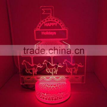 3D color changing fancy design led night light