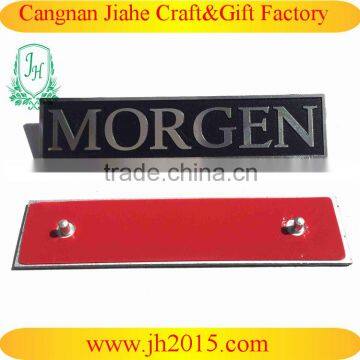 logo plate custom brand metal name logo rivet bike nameplate