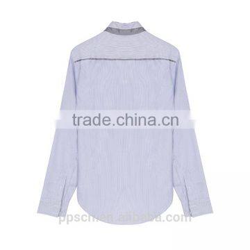 2016 New Fashion Designs Formal Spring Stand-up Collar Long Sleeve Latest Men's Dress Shirt for Men