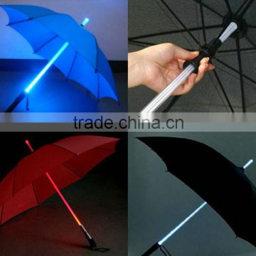 straight LED umbrella shaft flash light umbrella handle LED umbrella