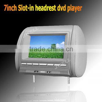 7 inch car headrest dvd player with wireless game