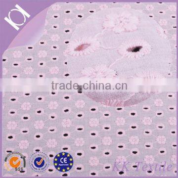 2014 plain weave 100% cotton lace doughnut embroidery fabric