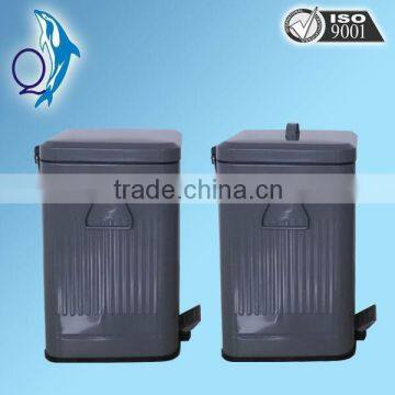 18/0 stainless steel square shape office dustbin