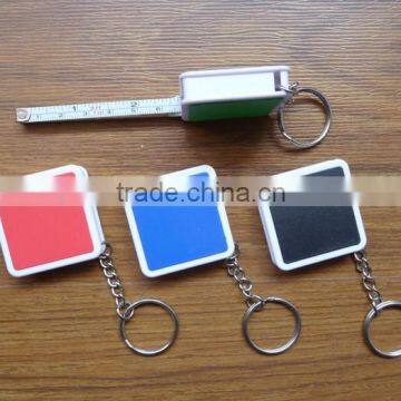 new style promotional square mini keychain tape measure