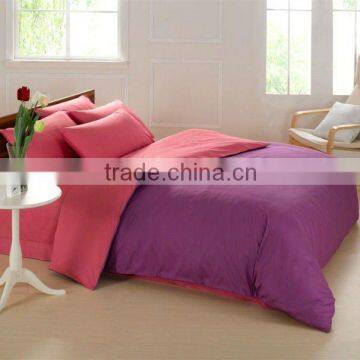 double side solid color bed in a bag 4 piece bedding set