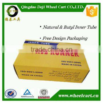 Three wheeler tube made from natural and butyl