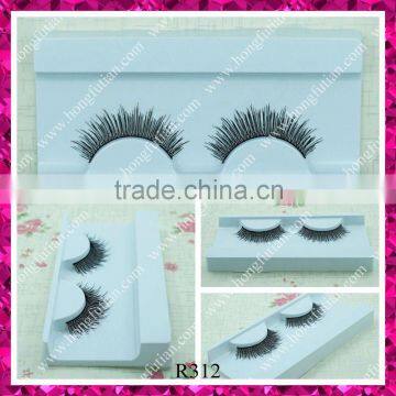 Red cherry human hair hand made false eyelashes popular in market