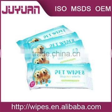 Hot selling 2015 pet cleaning wet wipes and fresh cleaning pet antibacterial