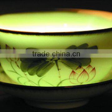 Super Gongfu Tea Set Pottery Tea Ware 120ml Family Kithchen Gaiwan Hand Printing Porcelain Gai Wan photo-4