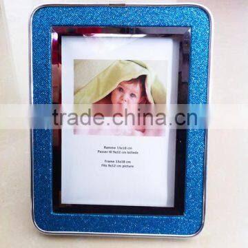 new design decorative shinning silkscreen baby photo frame 5x7''