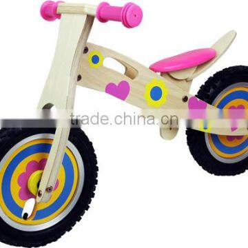 Hot design ride on children wooden balance bike with CE approval