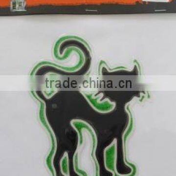 cat shape home interior decorator ,new design halloween refrigerator sticker