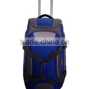 wholesale strong luggage/rolling duffel bag with aluminum retractable urban trolley for travel