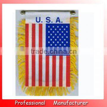 flag banner,8*12cm USA bunting banner with sucker pennant,led banner