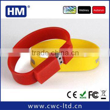 oem custom logo bracelets pvc usb flash memory drive with high quality 1gb/2gb/4gb/8gb/16gb/32g/64gb