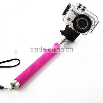 2015 hot selfie stick with bluetooth shutter button, selfie stick monopod